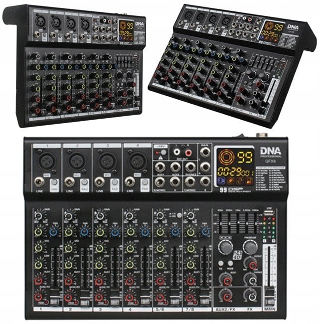 DNA QFX8 analogowy mikser dźwięku 8 kanałów Blueto