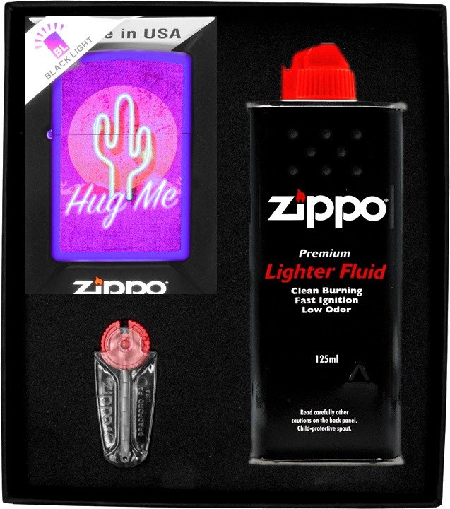 Zestaw ZIPPO Zapalniczka RETRO CACTUS DESIGN Prezentowy No1