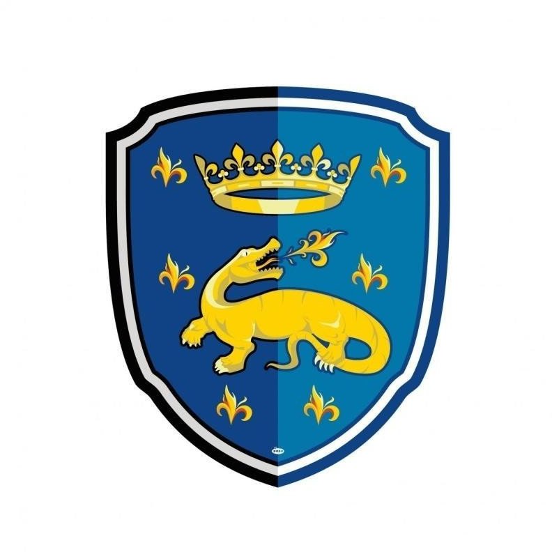 Tarcza rycerska z salamandrą