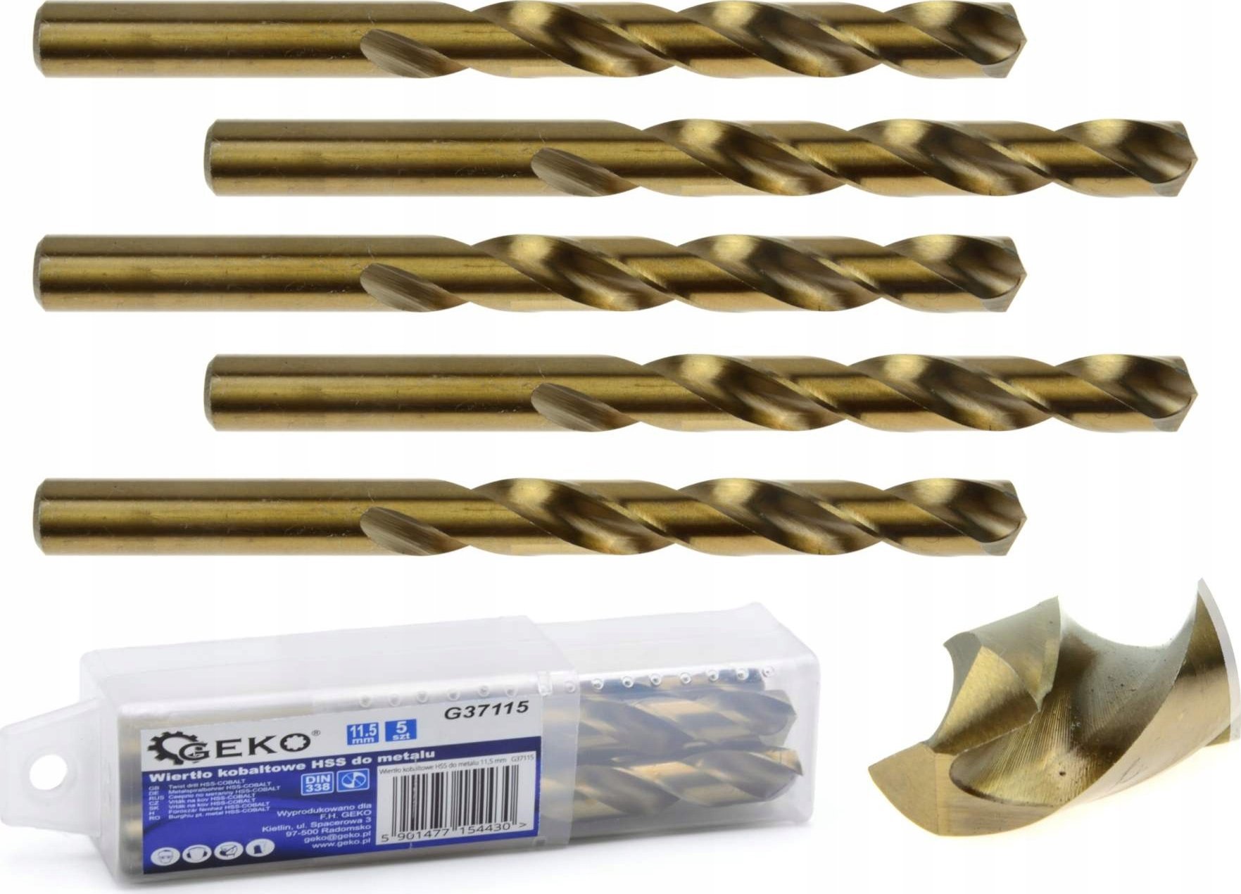 Wiertło Geko Wiertło kobaltowe HSS do metalu 11,5 mm (5/105)