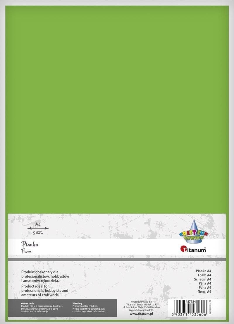 Titanum Pianka A4 5szt. limonkowa