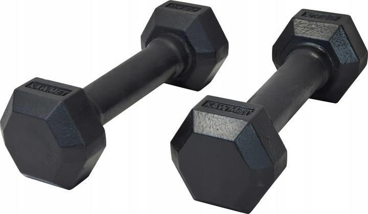 Kawmet ‎‎Hantle Hex żeliwne 2 x 2.5 kg