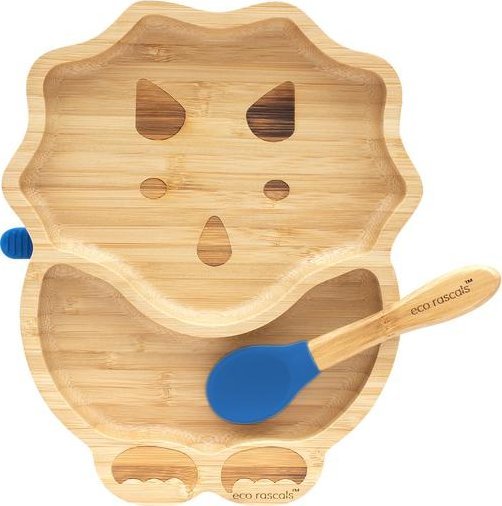 ECO RASCALS ECORASCALS Miseczka Bambusowa Dino zprzyssawką granat