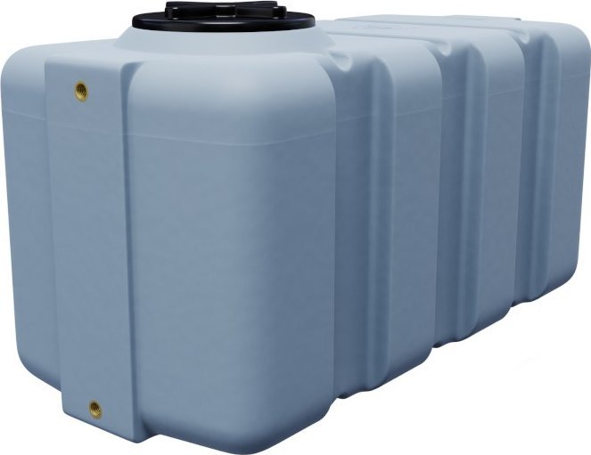 UHP Zbiornik plastikowy 200l SG szary wym. 100 x 48 x 51 cm (gwint dolny 3/4 cala)