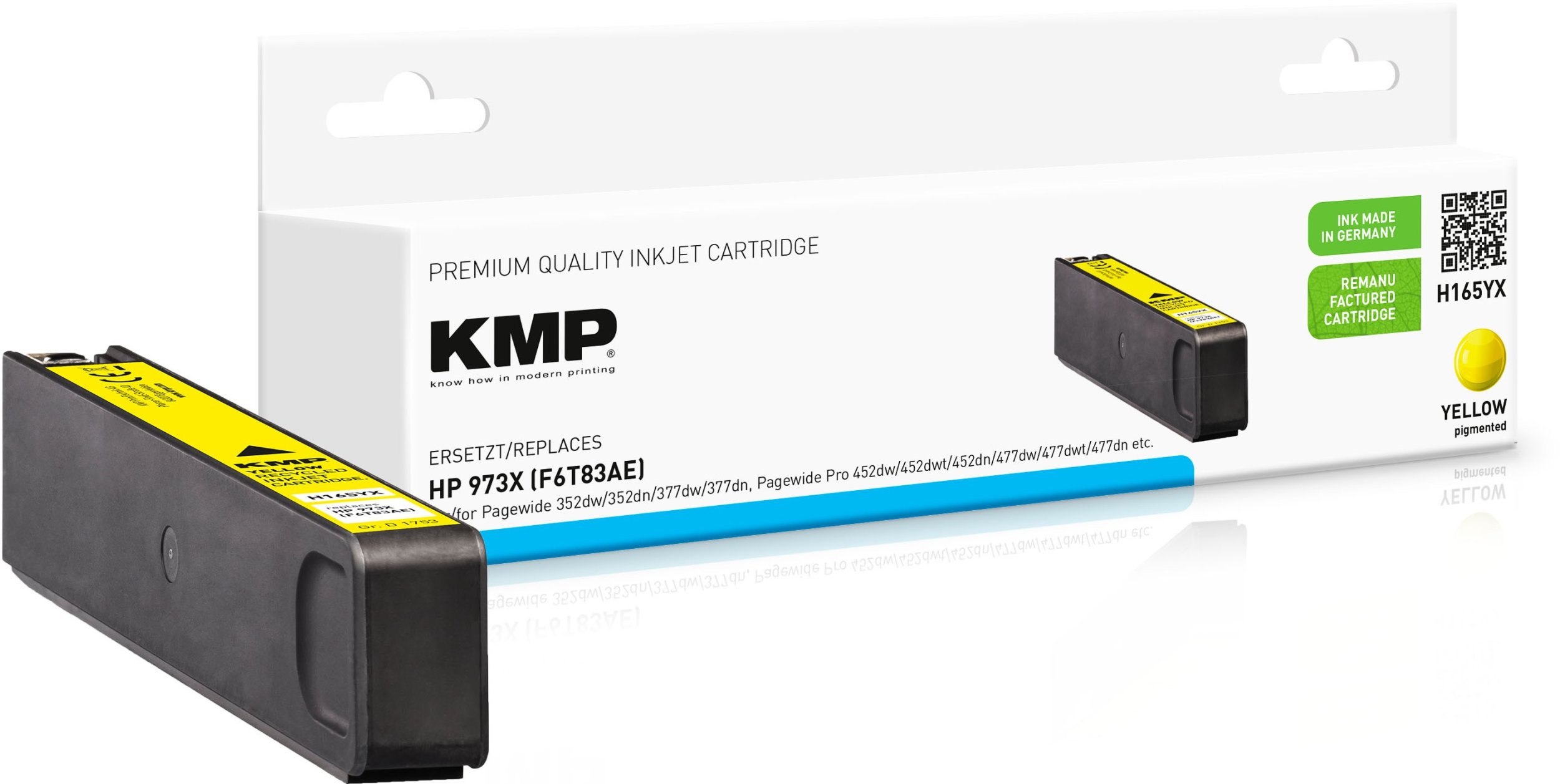 KMP H165YX, High (XL) Yield, Yellow, Pigment-based ink, 111.5 ml, 7000 pages