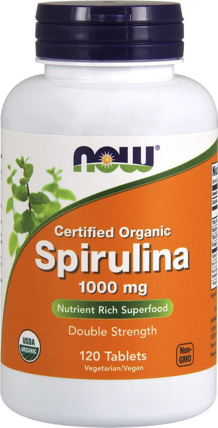 NOW Foods NOW Foods - Spirulina, Organic, 1000mg, 120 tabletek