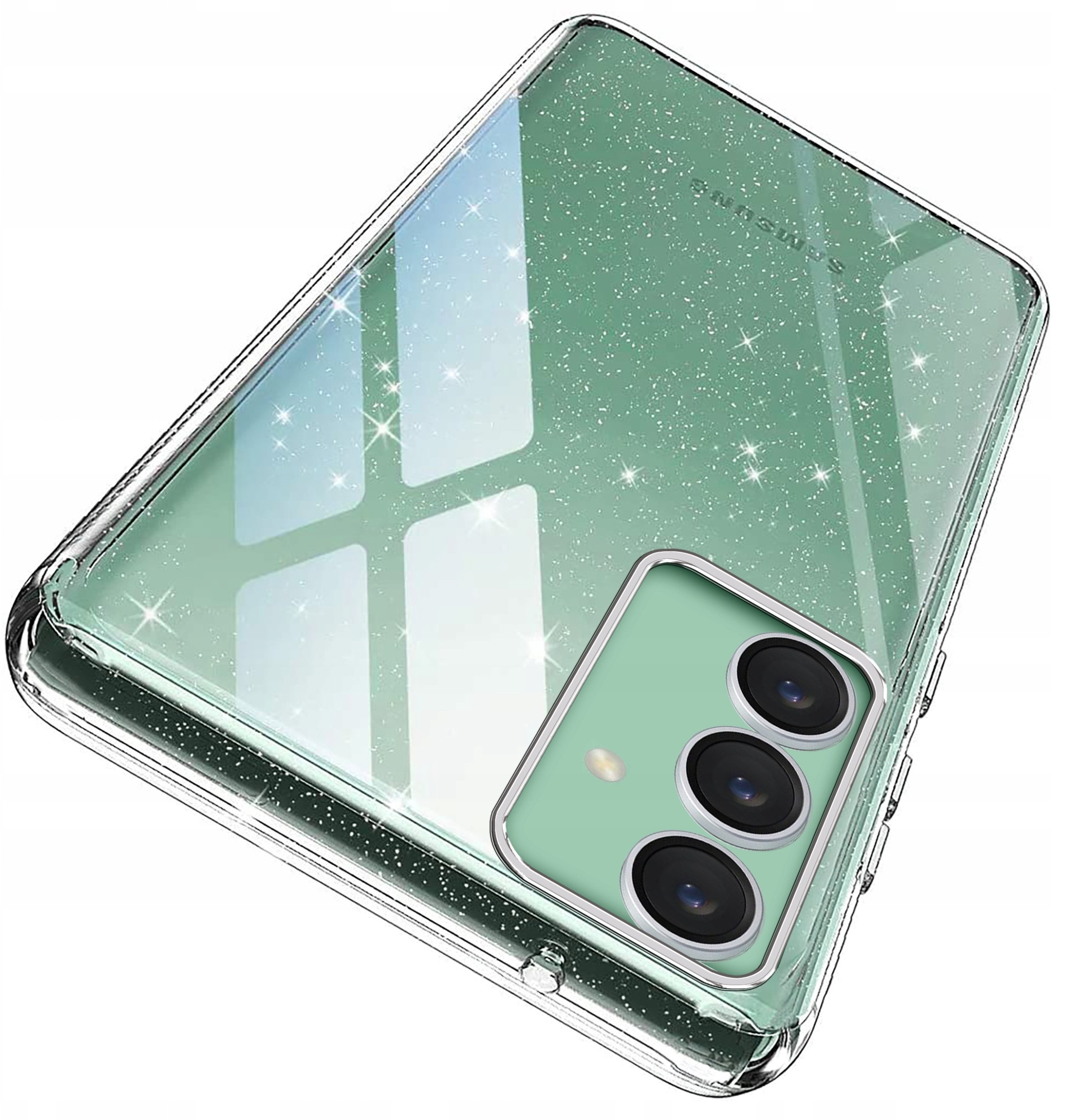 Etui do Samsung Galaxy S23 FE SILICONE BROKAT CASE PLECKI + SZKŁO 9H