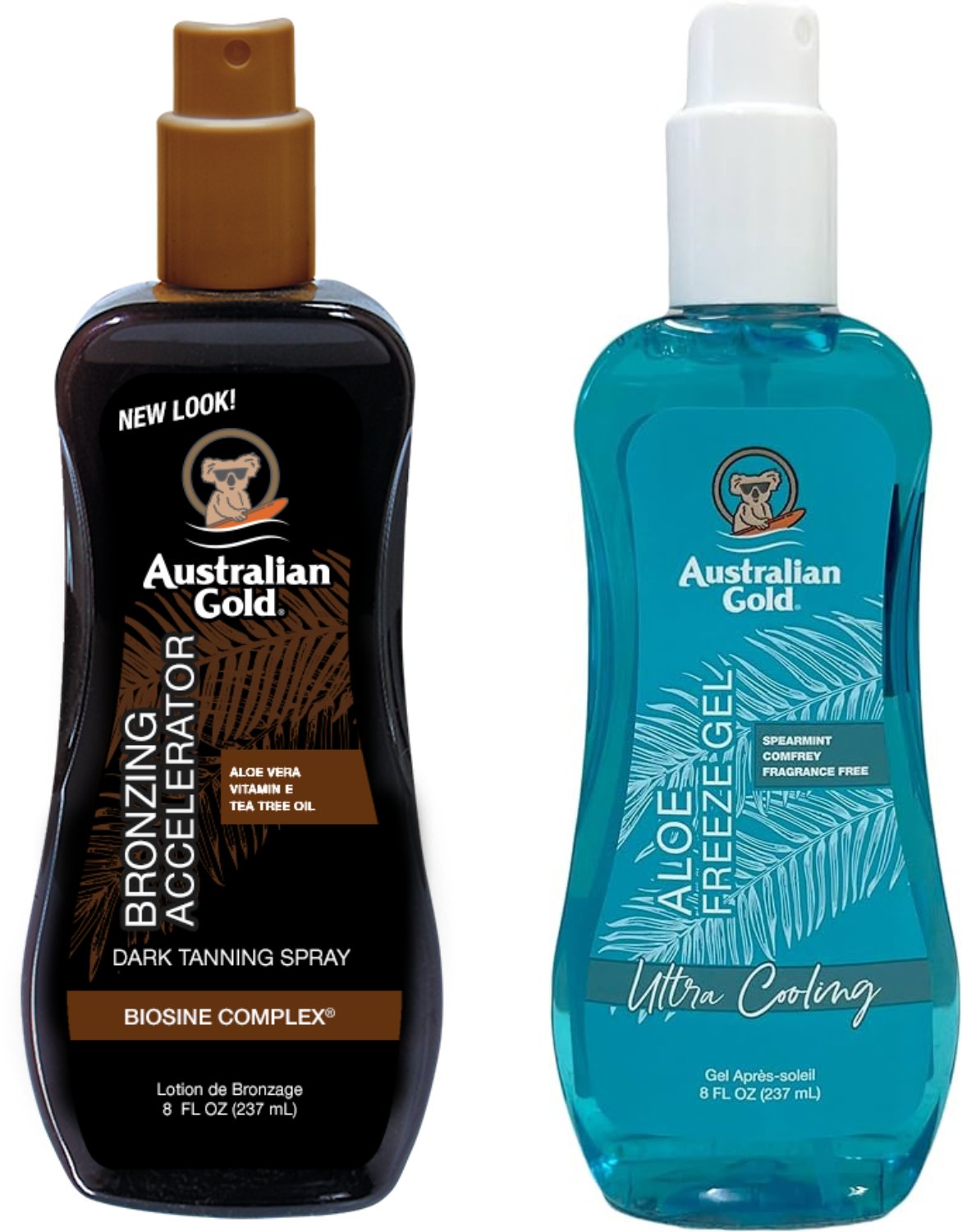 Australian Gold Dark Tanning Accelerator Spray Gel + Aloe Freeze Gel