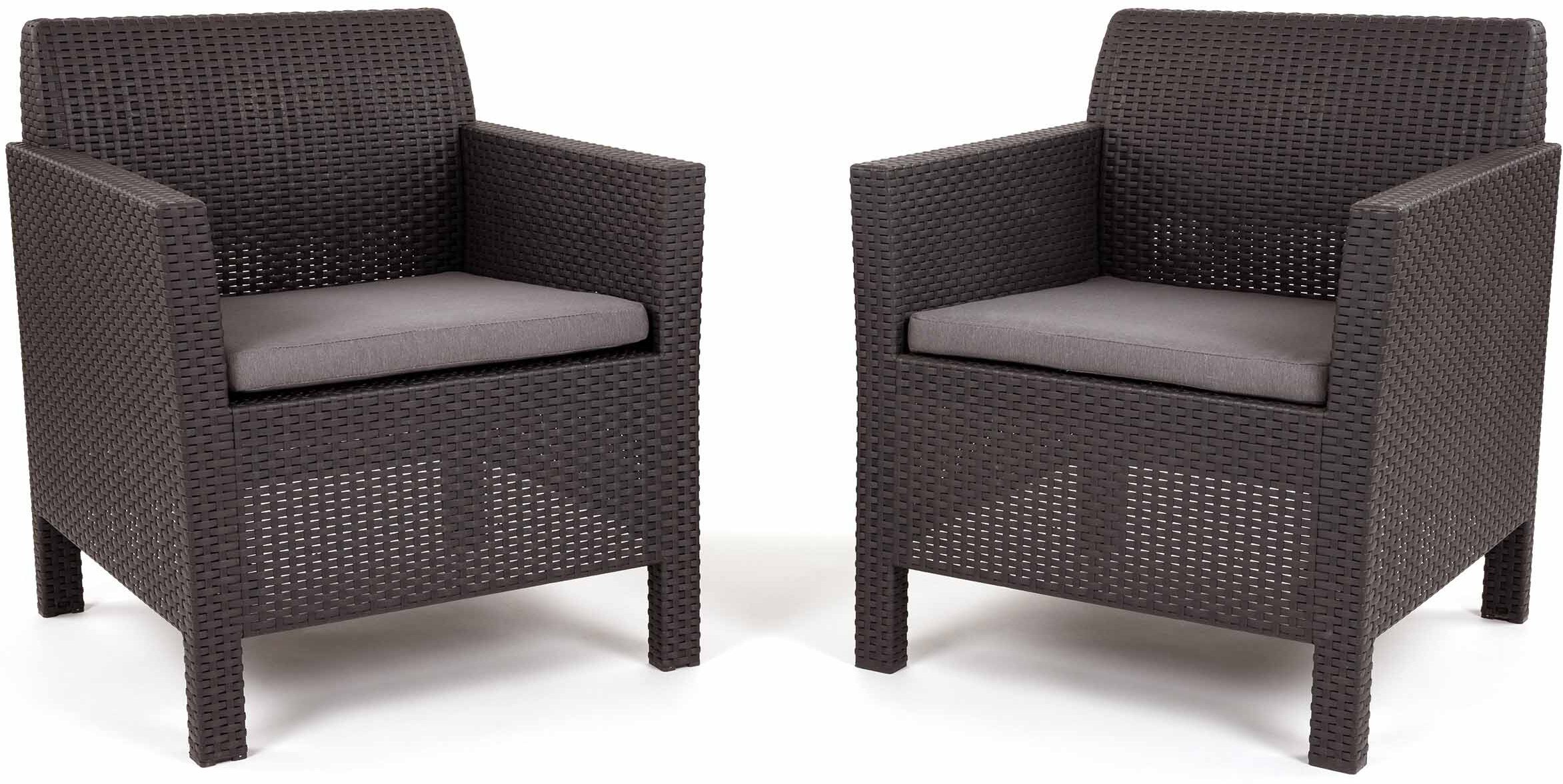 Keter Komplet foteli ogrodowych Orlando DUO dla 2 osób 65x65x75cm