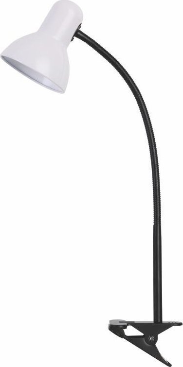 Lampka biurkowa NILSEN Lampa biurkowa E27 Nika Clips Biała/Czarna