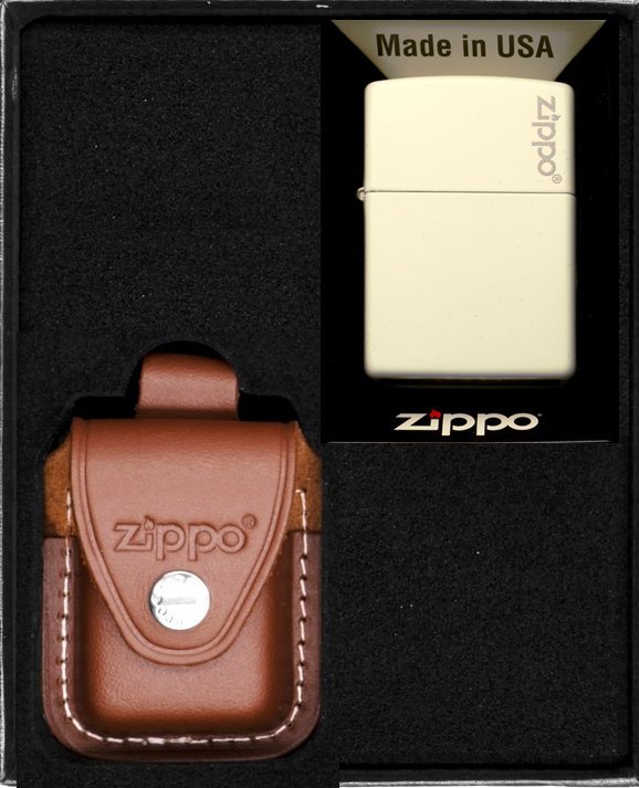 Zestaw ZIPPO Zapalniczka WHITE MATTE LOGO Prezentowy No2