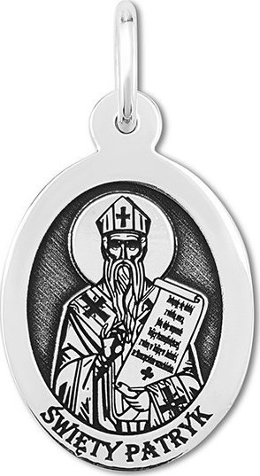 WĘC - Twój Jubiler Medalik srebrny z wizerunkiem Św. Patryka