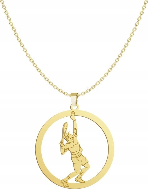 Radziszewska Jewellery Pozłacany Naszyjnik Tenisista TENIS ZIEMNY GRAWER