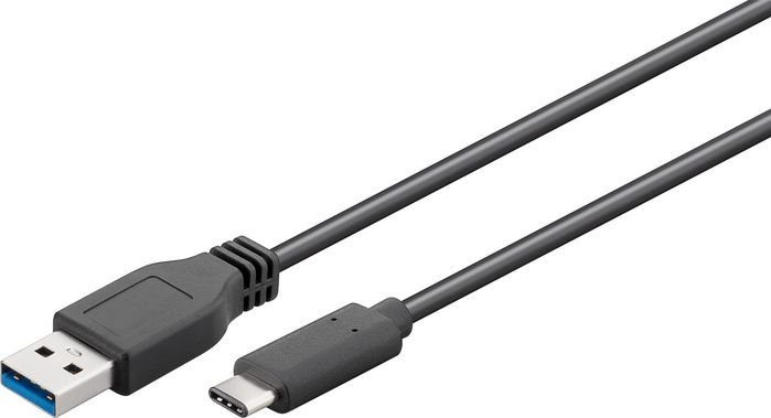 Kabel USB MicroConnect USB-A - USB-C 0.5 m Czarny (USB3.1CA05)
