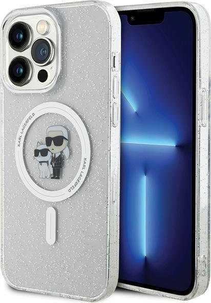 Karl Lagerfeld Karl Lagerfeld KLHMP15XHGKCNOT iPhone 15 Pro Max 6.7" transparent hardcase Karl&Choupette Glitter MagSafe