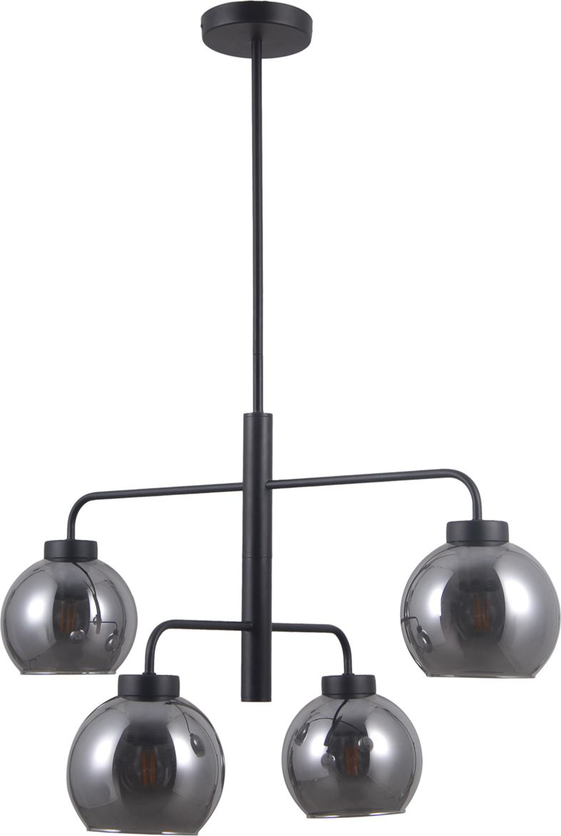 Lampa wisząca Italux Poggi retro industrial czarny (PND-28028-4D)