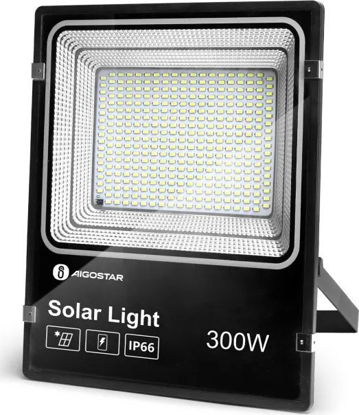 Naświetlacz Aigostar Mocny halogen Solarny reflektor LED 300W zimny Solarny reflektor LED 300W
