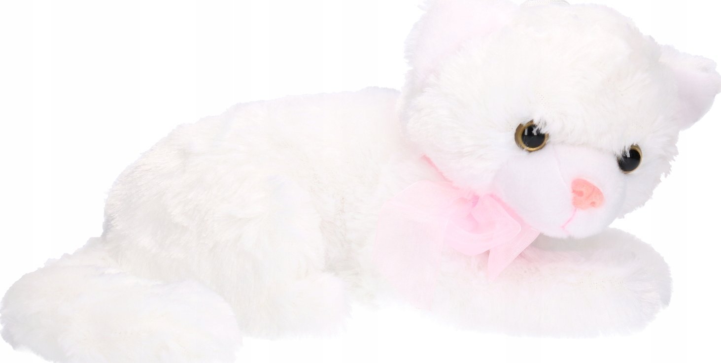 Deef Maskotka Kotek biały leżący duży 03479 DEEF