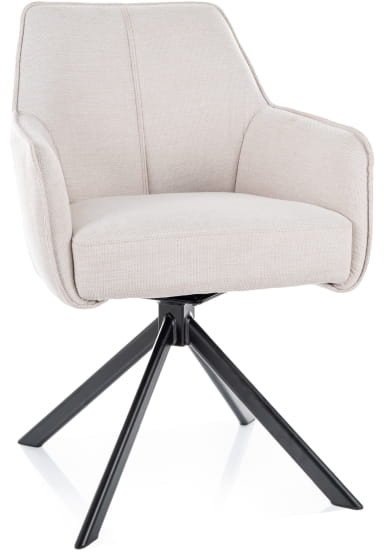 Krzesło obrotowe do jadalni NOTTI BREGO jasny beż SIGNAL
