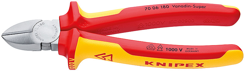 Knipex Szczypce tnące boczne izolowane 100V 180mm (70 06 180)