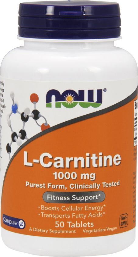 NOW Foods NOW Foods - L-Carnitine, 1000mg, 50 tabletek