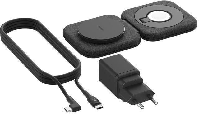 Belkin BOOST PRO 2-in-1 Qi2 15W mag.Lades.f.unterwegs WIZ026vfBK