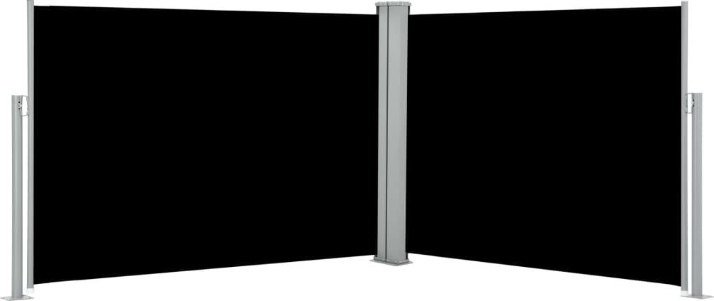 vidaXL Zwijana markiza boczna, czarna, 100 x 1000 cm