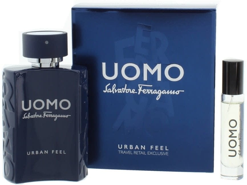 Set Salvatore Ferragamo: Uomo Urban Feel, Eau De Toilette, For Men, 10 ml + Uomo Urban Feel, Eau De Toilette, For Men, 100 ml For Men