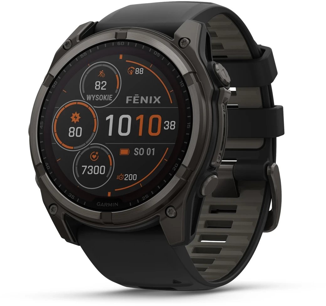 Zegarek sportowy Garmin Fenix 8 Solar Sapphire Czarny (010-02907-11)