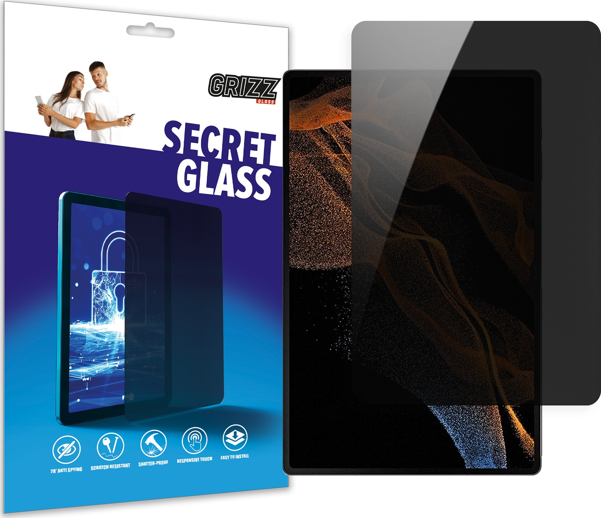 GrizzGlass Szkło prywatyzujące GrizzGlass SecretGlass do Samsung Galaxy Tab S8 Ultra 5G