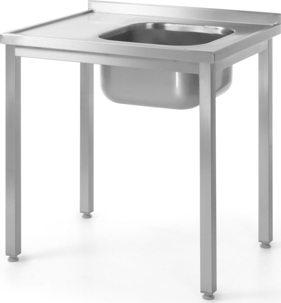 Hendi Stół blat roboczy do kuchni stalowy ze zlewem 100x60cm PRAWY - 811573