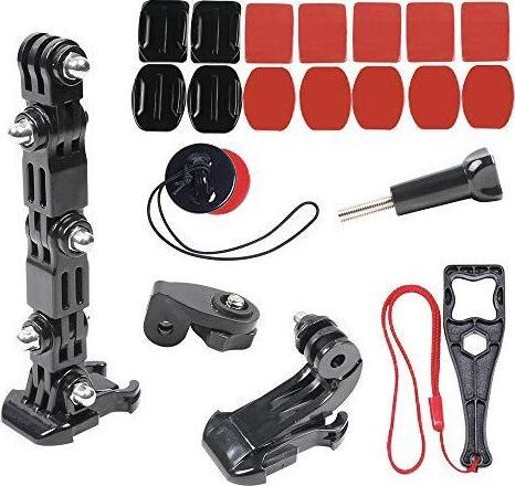 Surewo Zestaw do mocowania kamery GoPro Hero 10/9/8/7/6/5 do kasku motocyklowego, kolor czarny