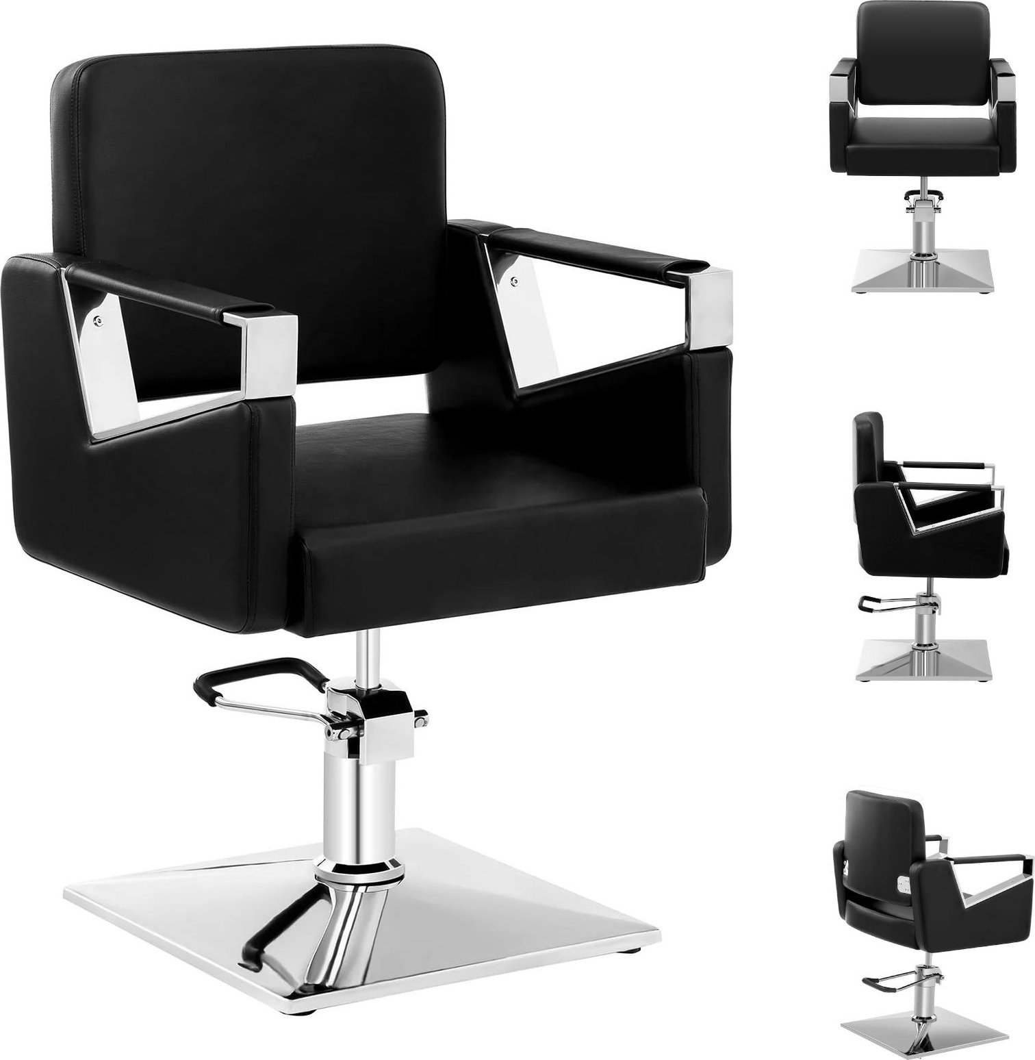 Physa Fotel fryzjerski barberski kosmetyczny Physa BRISTOL - czarny Fotel fryzjerski barberski kosmetyczny Physa BRISTOL - czarny