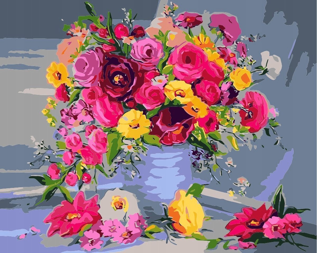 Malowanie po numerach - 40x50cm Bukiet