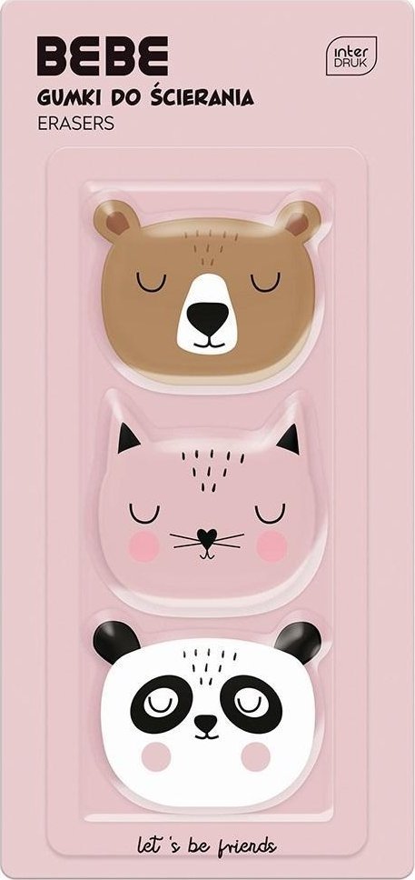 Gumka do mazania BB Friends Girls 3szt