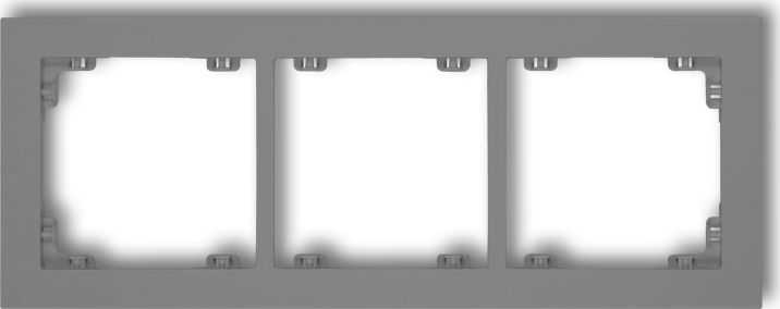 Karlik Deco Ramka uniwersalna potrójna z tworzywa szary mat (27DR-3)