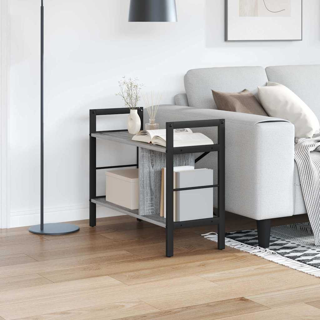 vidaXL Półka na książki Szary Sonoma 75 x 30 x 58,5 cm