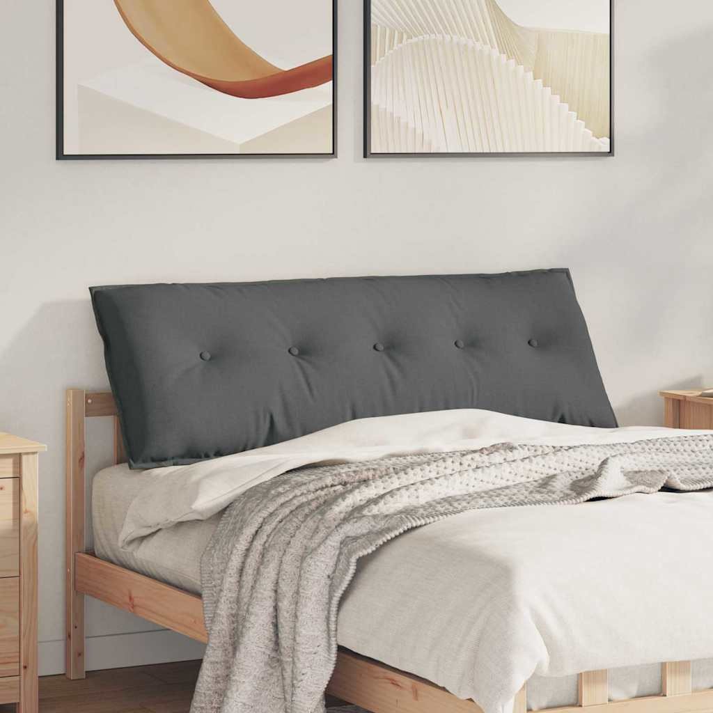 vidaXL Poduszka na plecy Ciemnoszary 140 x 19 x 50 cm tkanina