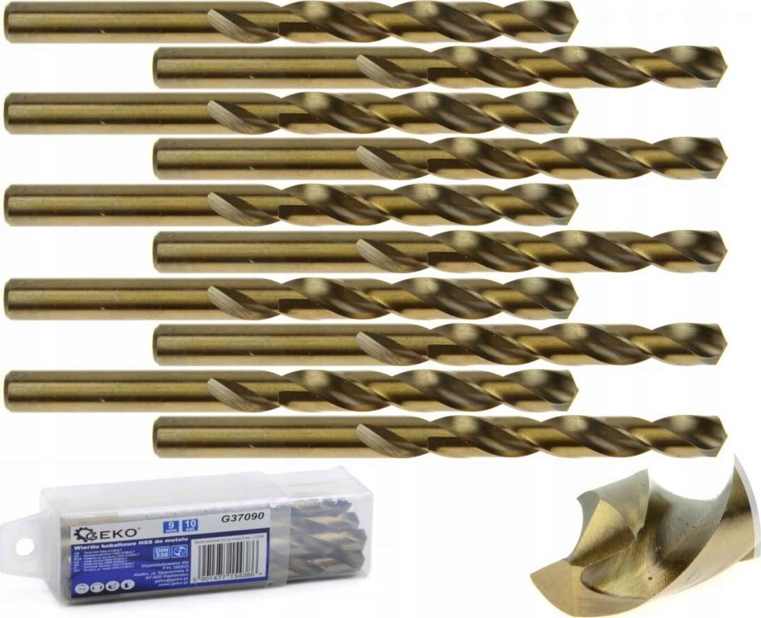 Wiertło Geko Wiertło kobaltowe HSS do metalu 9,5 mm (10/210)