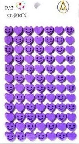 Stiker z elementami z pianki fioletowy