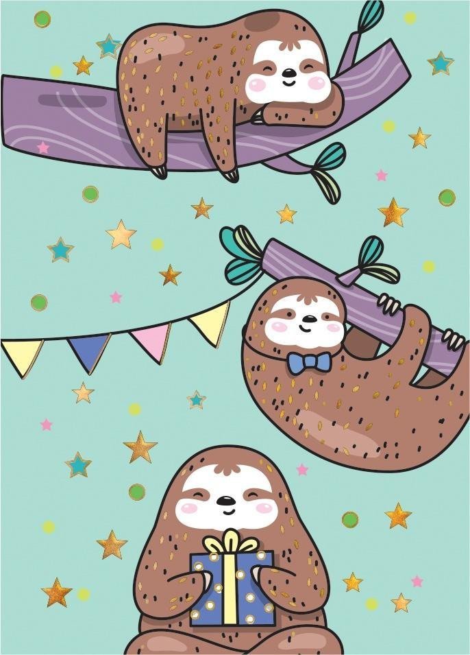 Karnet B8 mini Leniwce