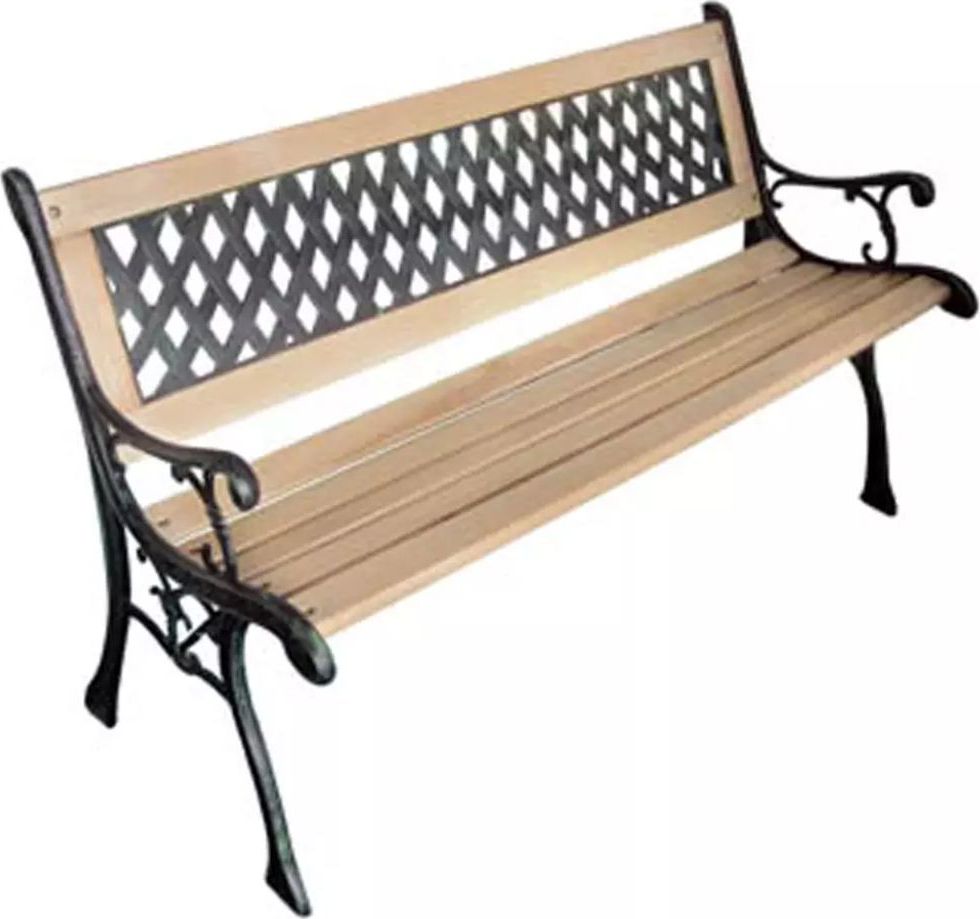 vidaXL ławka ogrodowa, 122 cm, drewniana (40262)