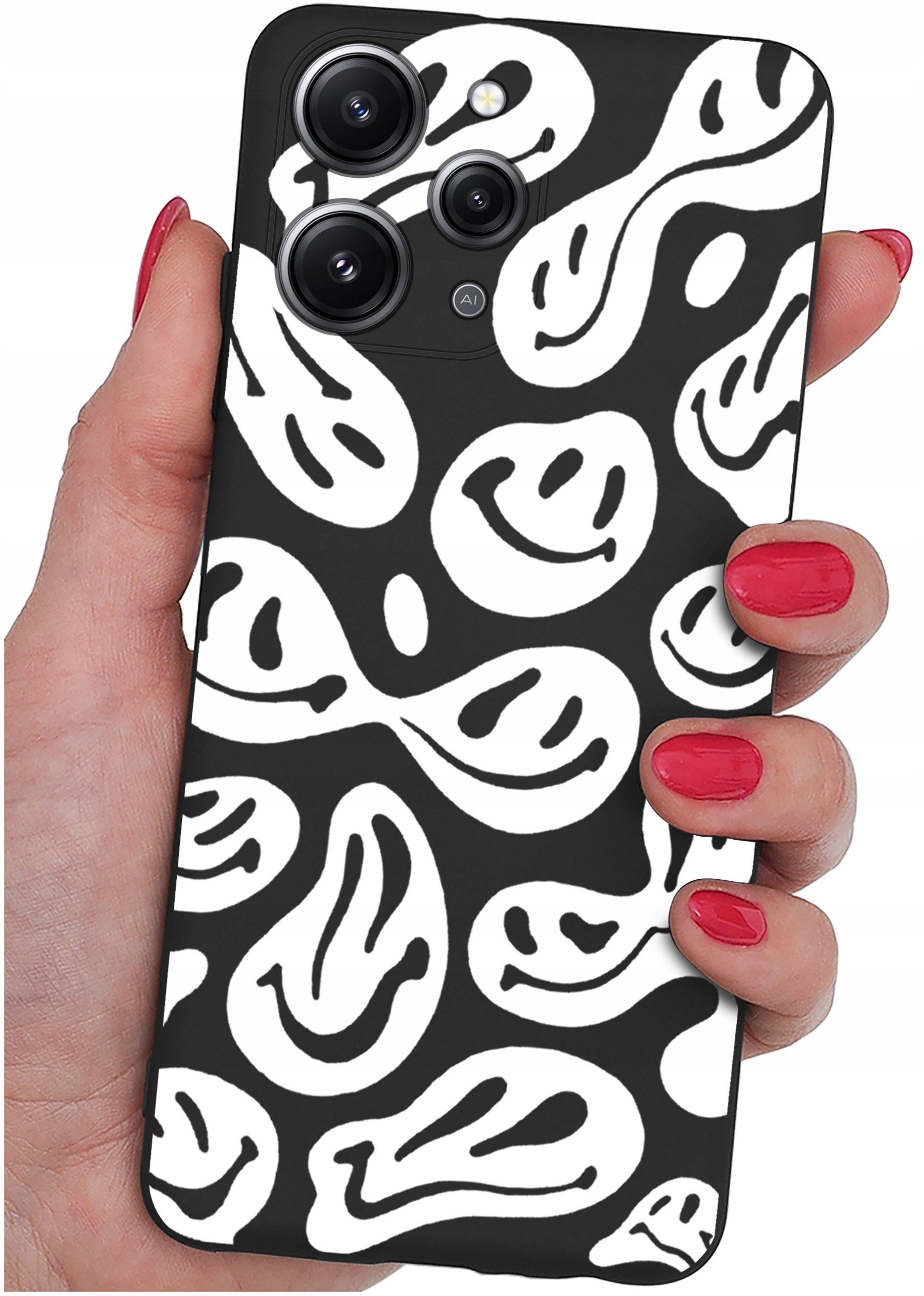 Etui do Xiaomi Redmi 12 4G WZORY |SILIKONOWE MATT CASE + SZKŁO 9H