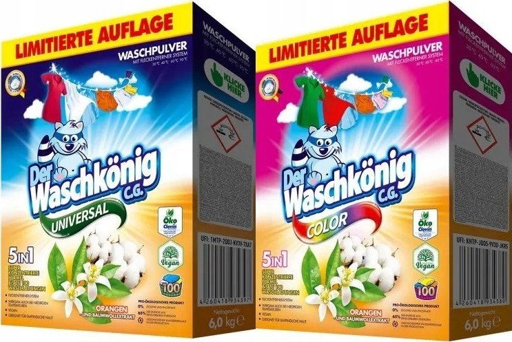 WASCHKONIG Król Prania niemiecki proszek do prania pomarańcze