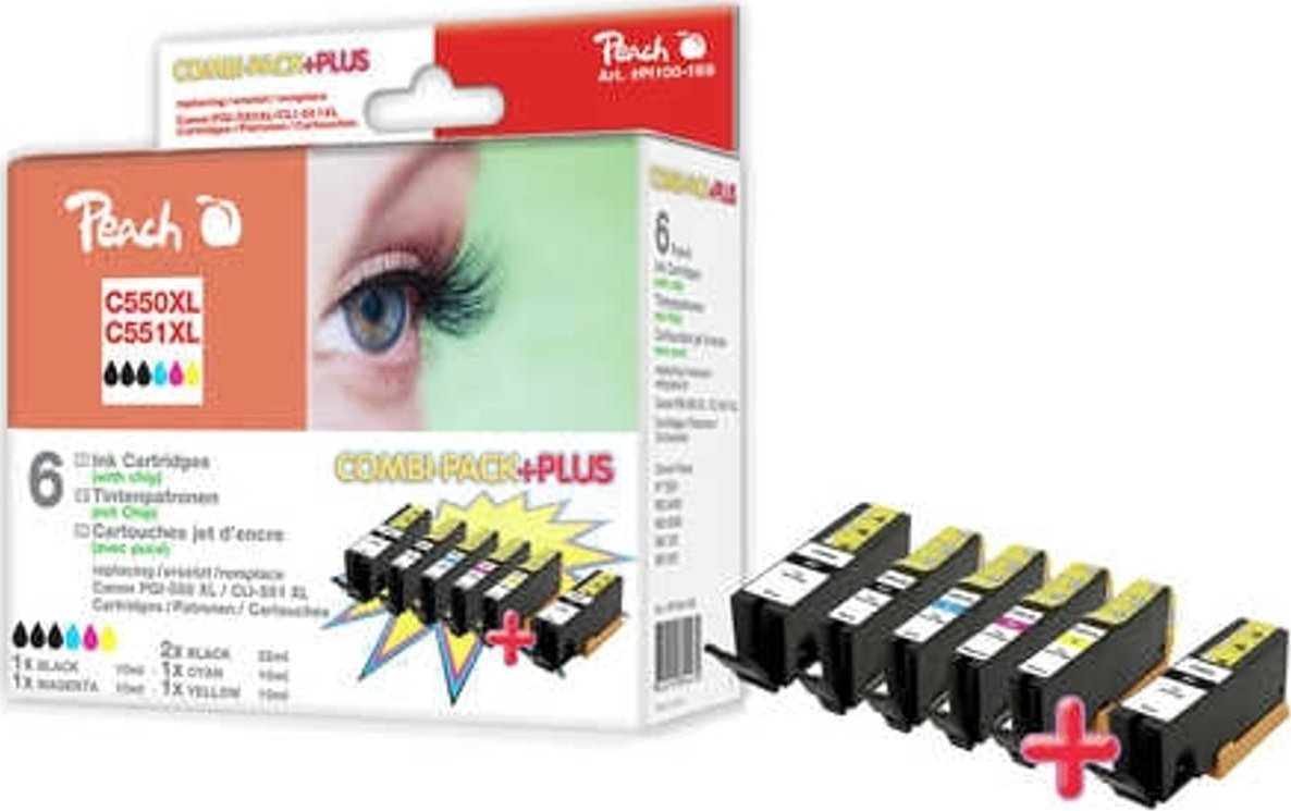 Tusz Pelikan PEACH Tinte MP+ kompt PGI550/CLI-551XL - PI100-168