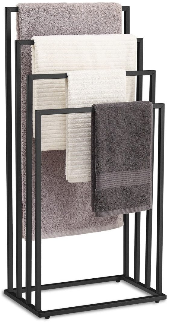 Stojak na ręczniki 4 szczeble - czarny