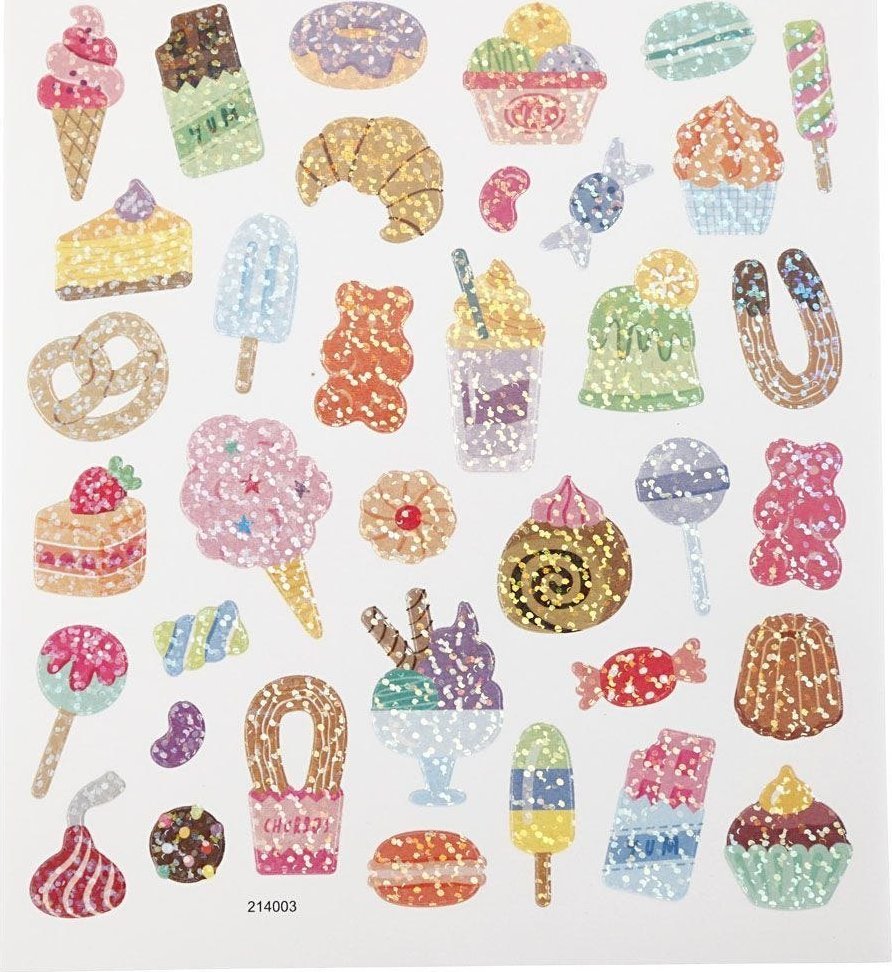 Naklejki Holograficzne Słodkości