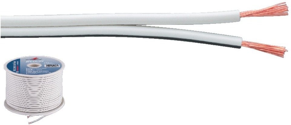 Przewód Monacor SPC-70/WS, Miedź, 100 m, Biały