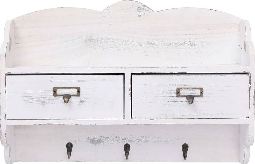 Elior Wieszak ścienny z szufladami Herbin - Biały