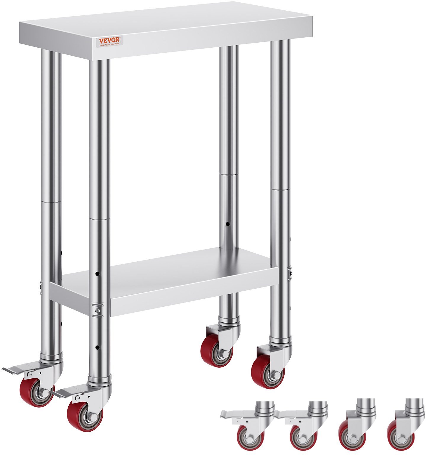 Stół roboczy nierdzewny blat gastronomiczny 30x60 cm